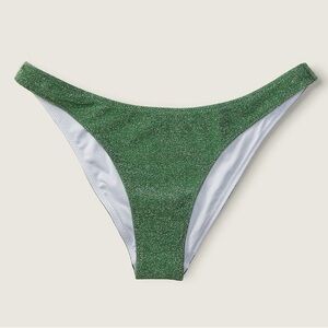PINK Victoria's Secret Glittery Green Bikini Bottom
